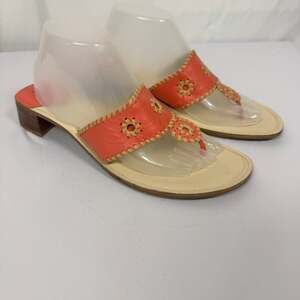 Apostrophe Jaclyn Coral Leather Block Heel